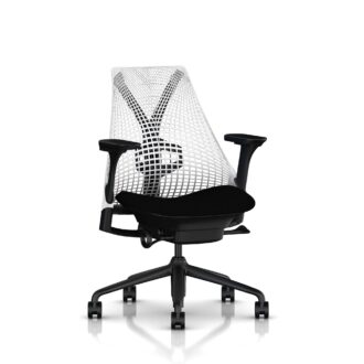 Sayl Task Chair, Black Frame, Studio White, Black