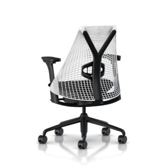 Sayl Task Chair, Black Frame, Studio White, Black